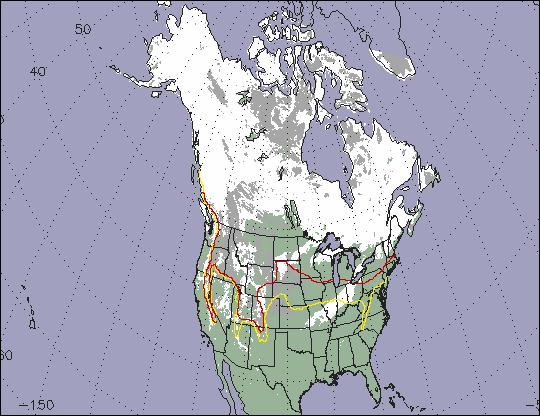 MODIS Image Shows Below-Average Snow Cover in North America
