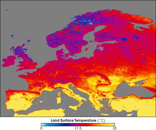 Heatwaves and Cold Weather Across Europe - NASA Science