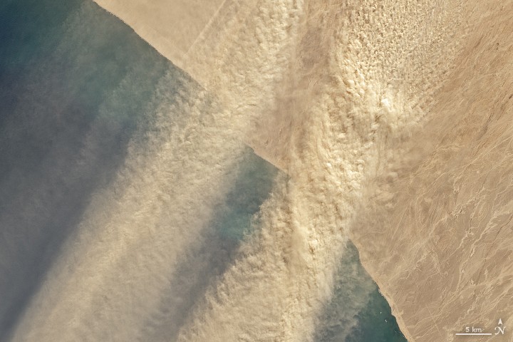 Dust Streams from the Namibian Coast - NASA Science