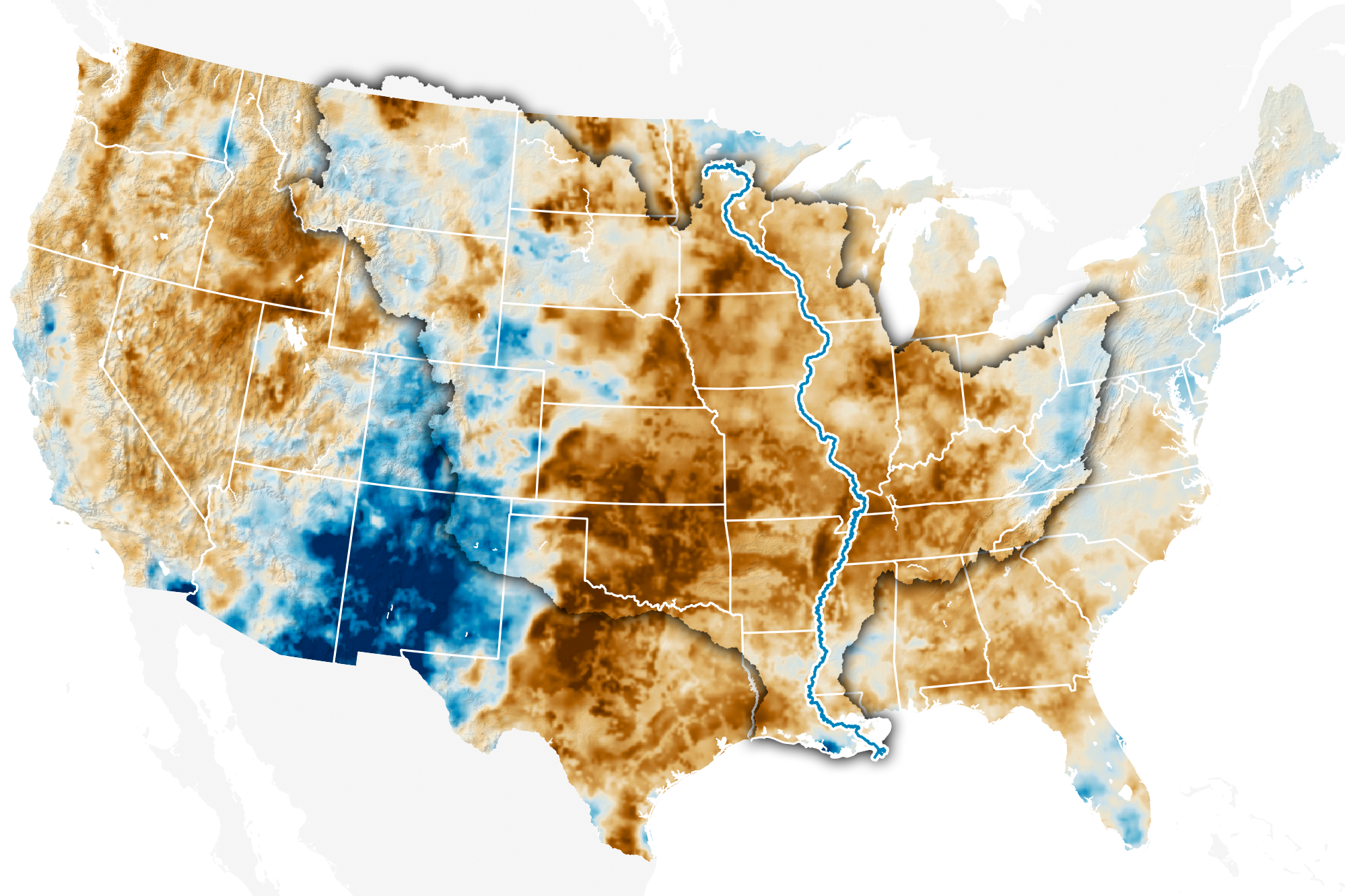 Drought and Barge Backups on the Mississippi - NASA Science