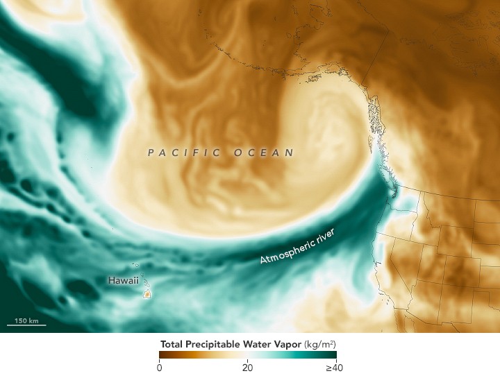 Atmospheric River Flows into the Pacific Northwest - NASA Science
