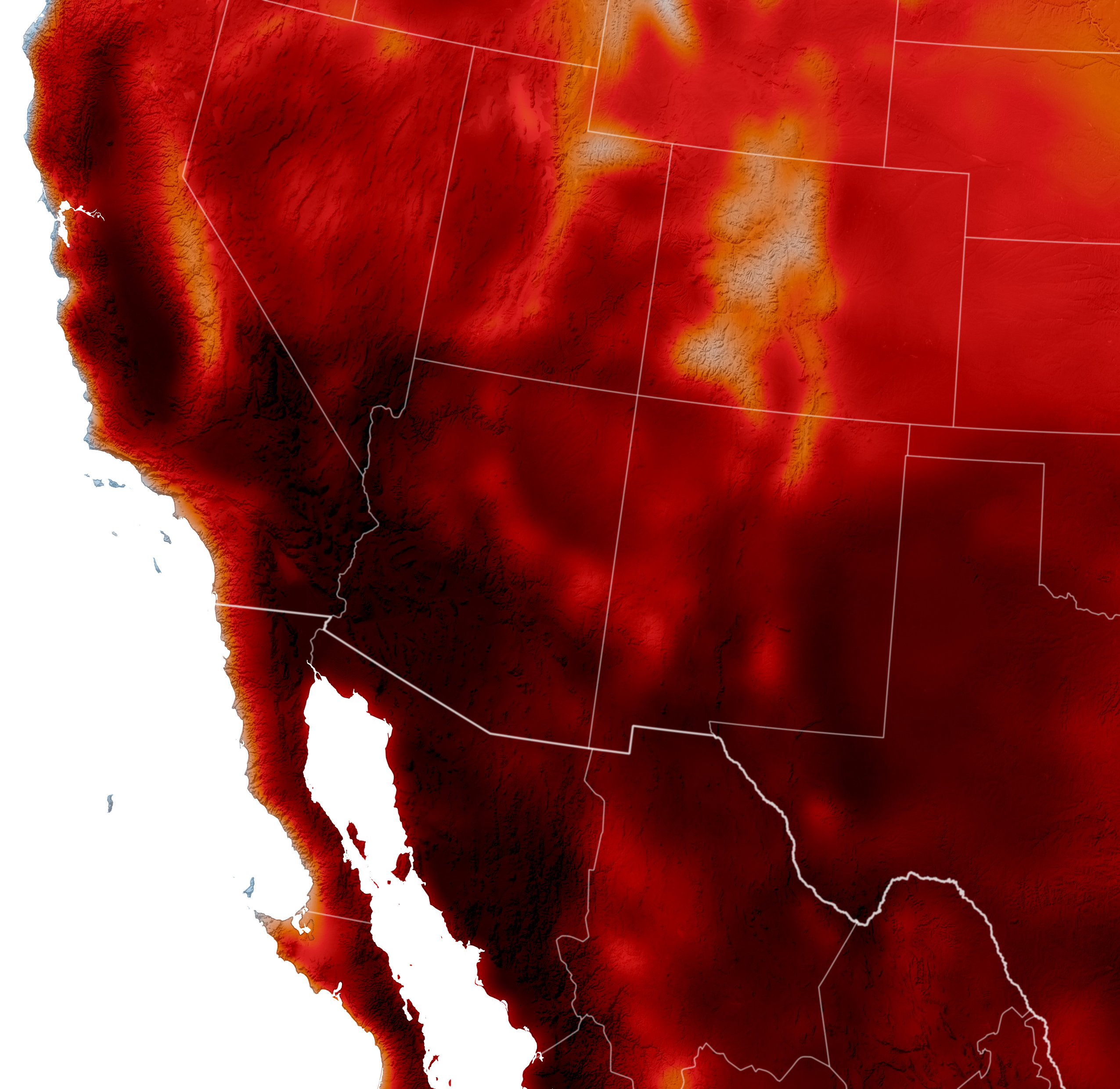 Heat Scorches U.S. Southwest - NASA Science, image size:2551x2480