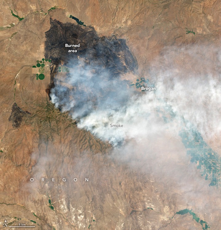 Wildfire Scorches Eastern Oregon - NASA Science