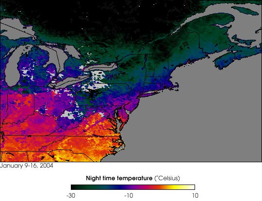 Sub-Zero Temperatures across the Northeast - NASA Science