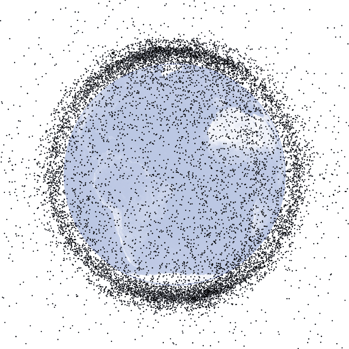 NASA debris distribution visualization