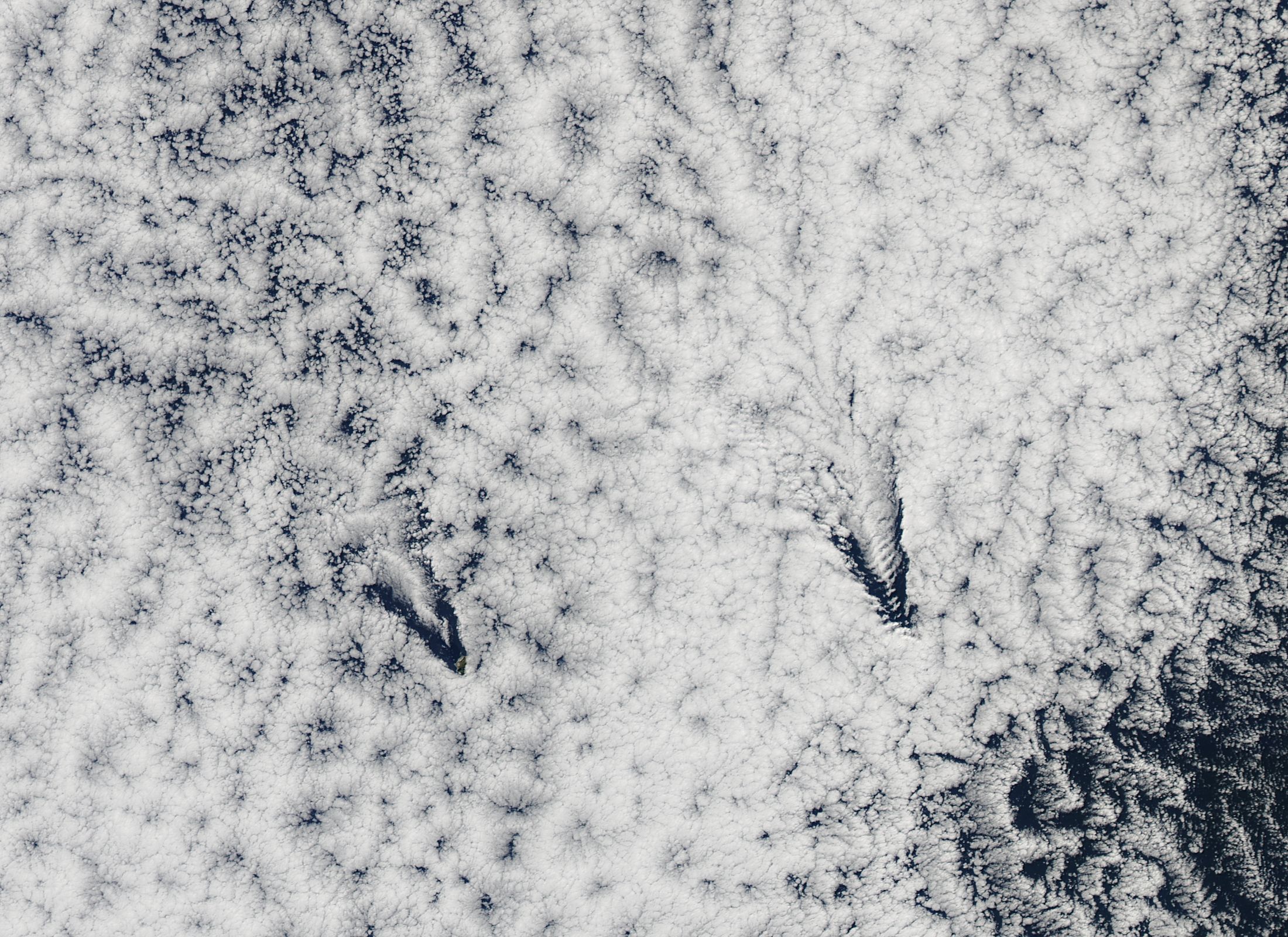 Cloud Wakes from Juan Fernandez Islands - NASA Science