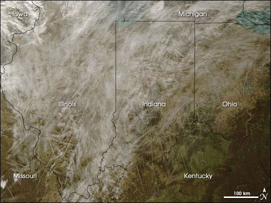 Contrails Over the Midwest - NASA Science