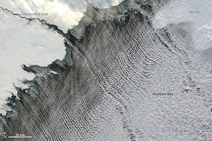 Cloud Streets over the Hudson Bay - NASA Science