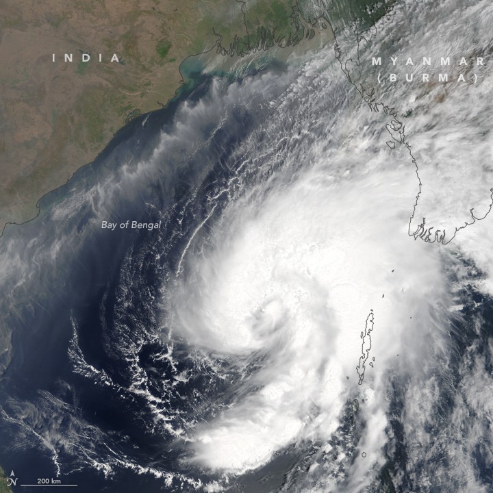 Myanmar Cyclone Pattern Cyclone Maarutha Passes Over Myanmar - NASA Science