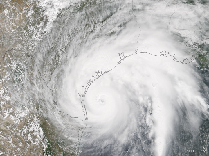 Hurricane Harvey Approaches Texas — NASA, 2017