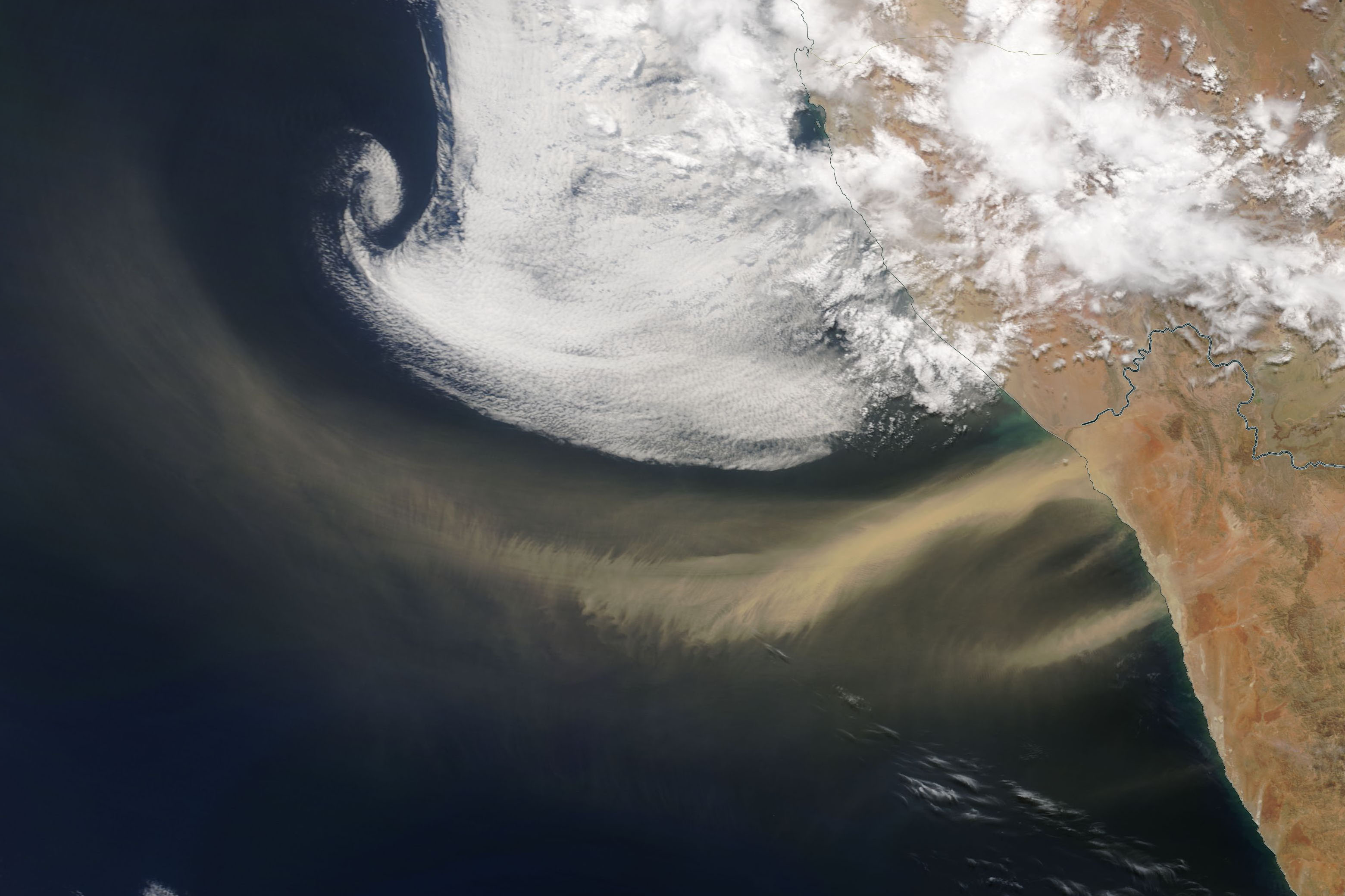 Dust Streams from Southwestern Africa - NASA Science