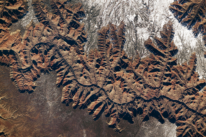 NASA satellite image: canyons of the Colorado Plateau
