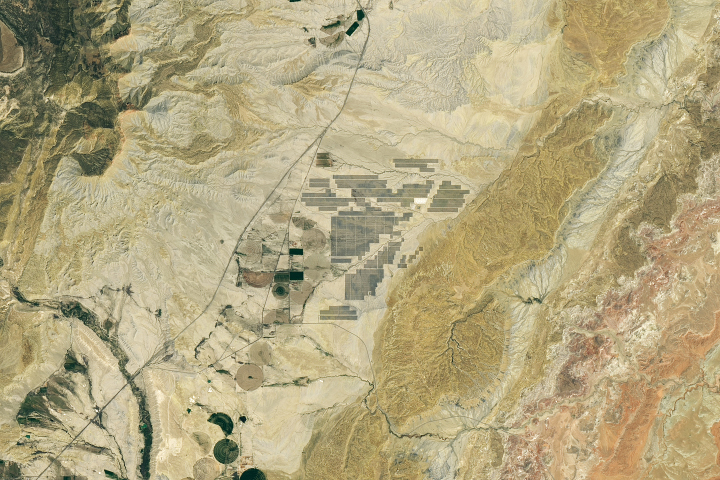 NASA satellite image: Utah desert solar array