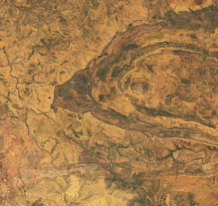 Imagem orbital da Spider Crater, na Austrália Ocidental, registrada pelo Landsat 9 em setembro de 2026.
