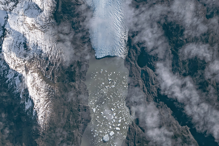 NASA 卫星影像：Tyndall Glacier, Patagonia