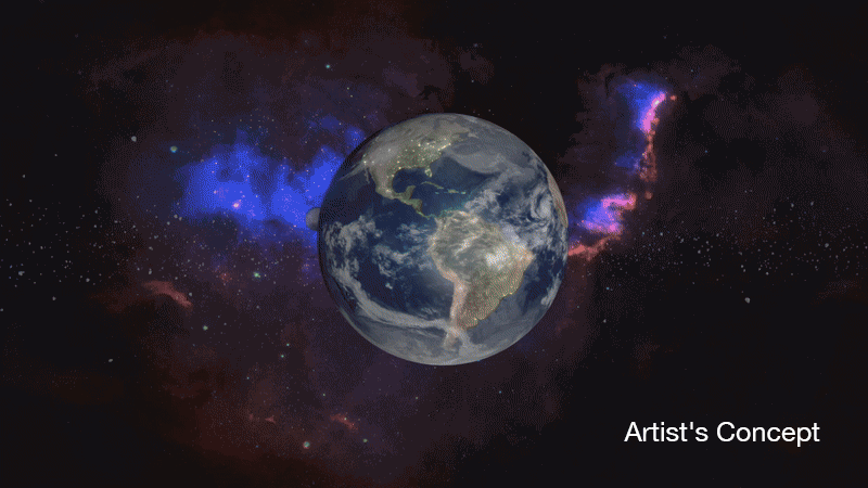 A conceptual animation showing our solar system within the heliosphere — the vast bubble that is generated by the Sun’s magnetic field and envelops all the planets.