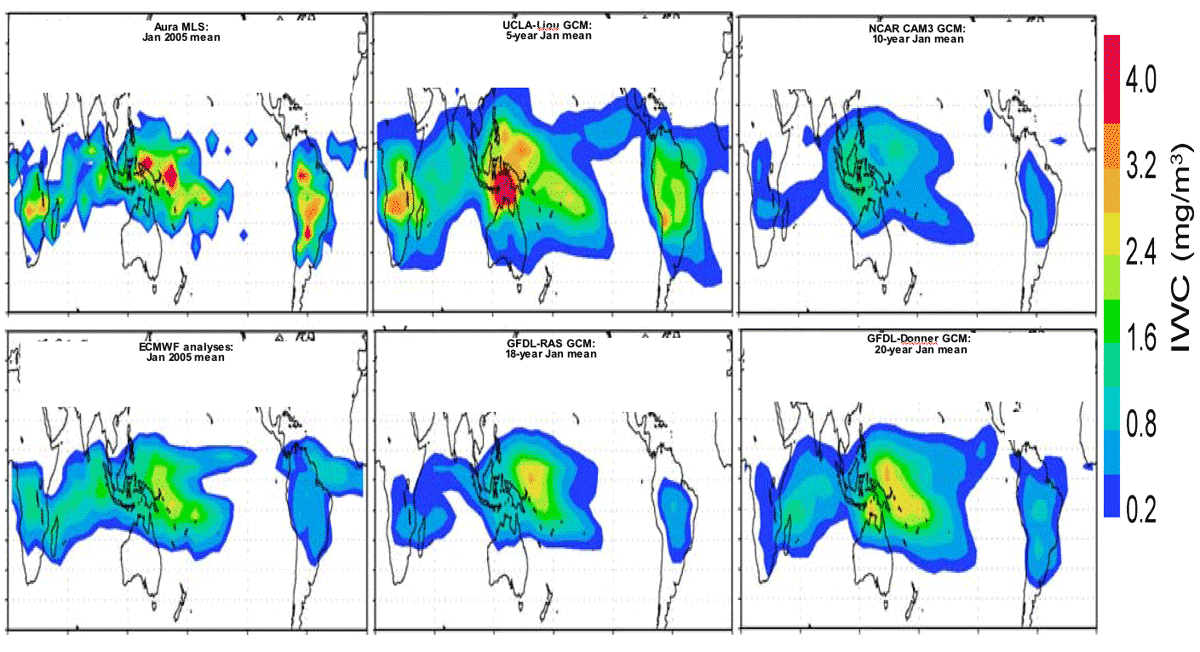 This measurement shows that cloud ice is more frequently seen over warm oceans.