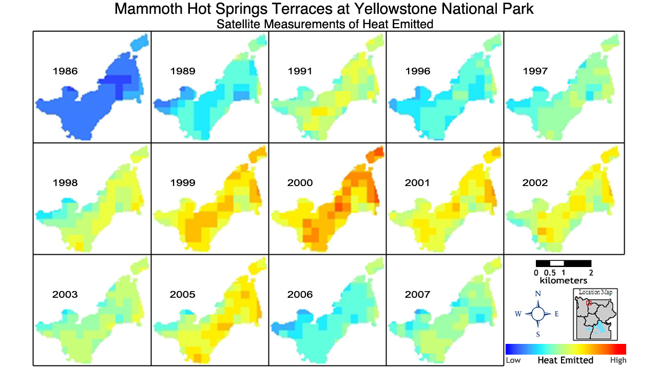 series of geothermal emittance data