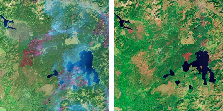 Landsat image of Yellowstone