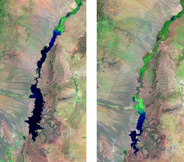 Landsat images of Elephant Butte Reservoir, New Mexico
