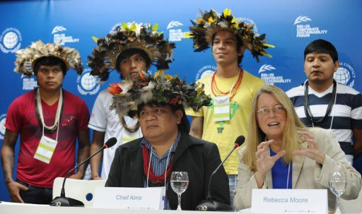 Moore and Surui chief