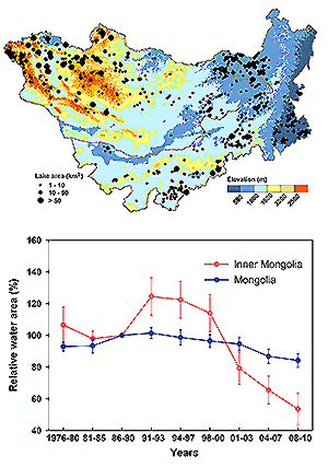 lakes on the Mongolian Plateau