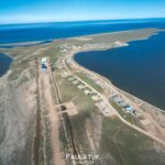 photo of land near water