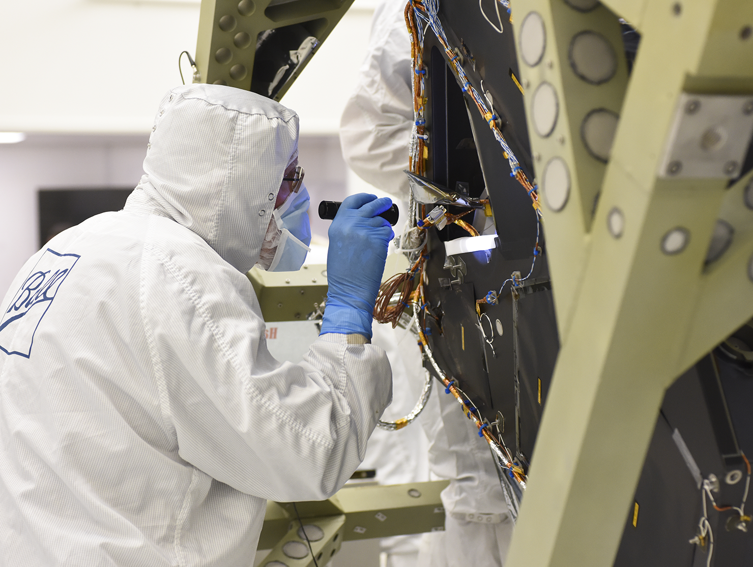 inspecting the OLI-2 focal plane