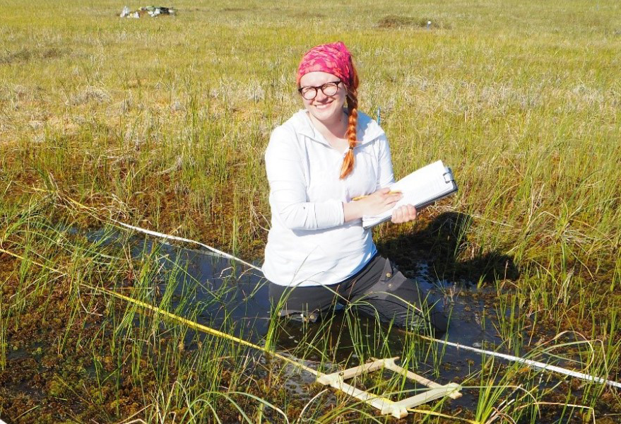 Tiina Kolari in the field
