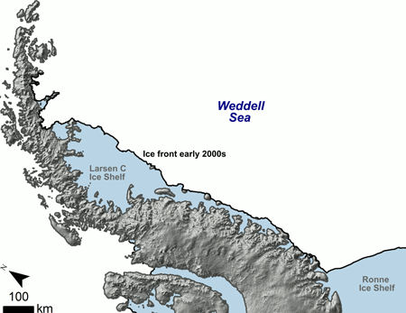 shifting sea ice, Eastern Antarctic Peninsula