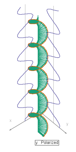 Animation showing four different polarization states: horizontal, left-circular, vertical, right-circular. Credit: Davidjessop CC BY-SA 4.0