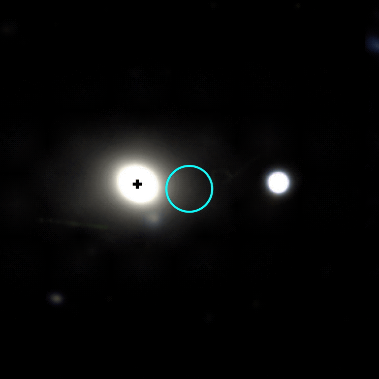 Animated observation showing the appearance of a blue orb