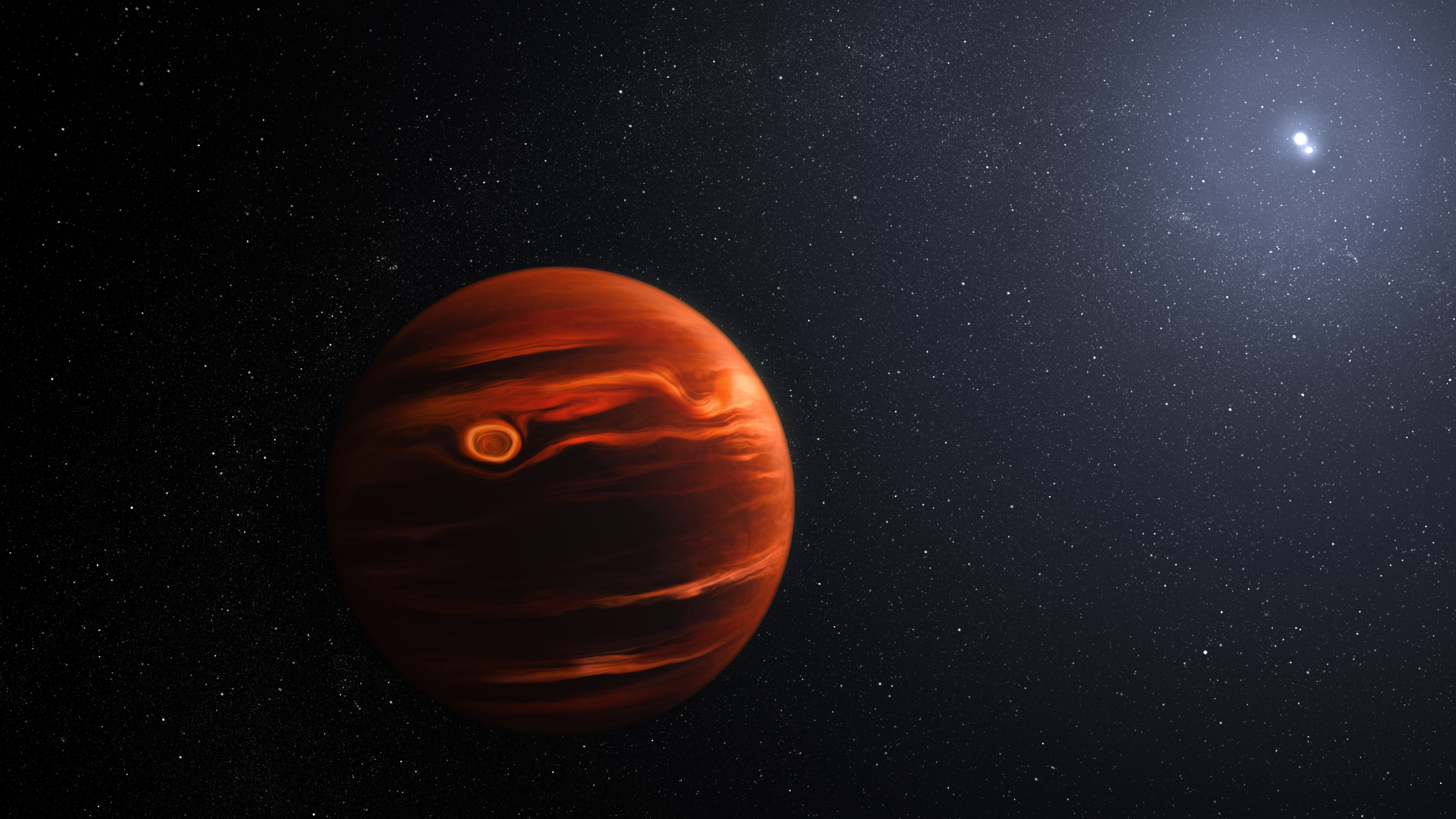 Exoplanet VHS 1256 b and Its Stars (Illustration) - NASA Science