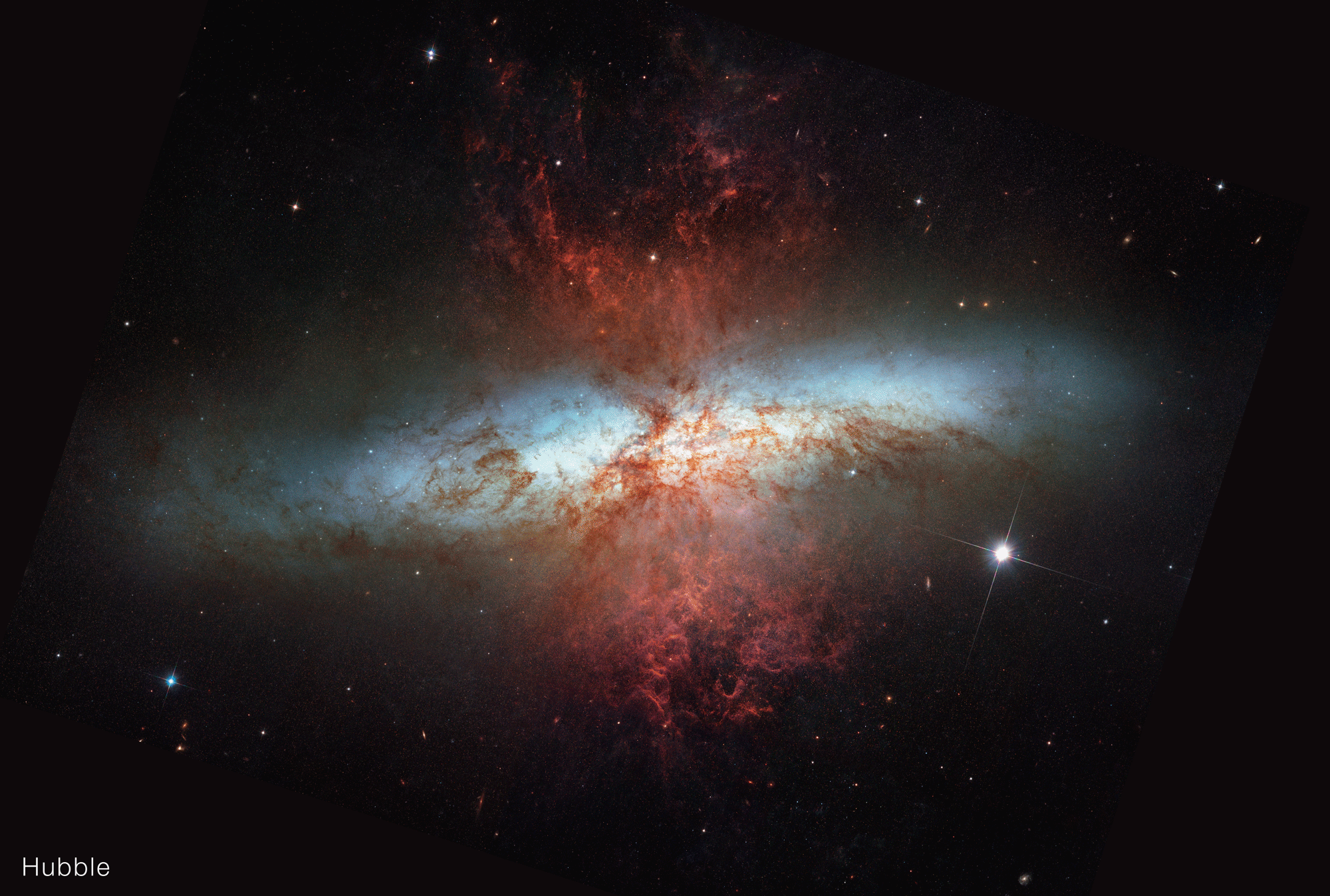 M82 Cigar Galaxy (Webb + Hubble Fade) - NASA Science