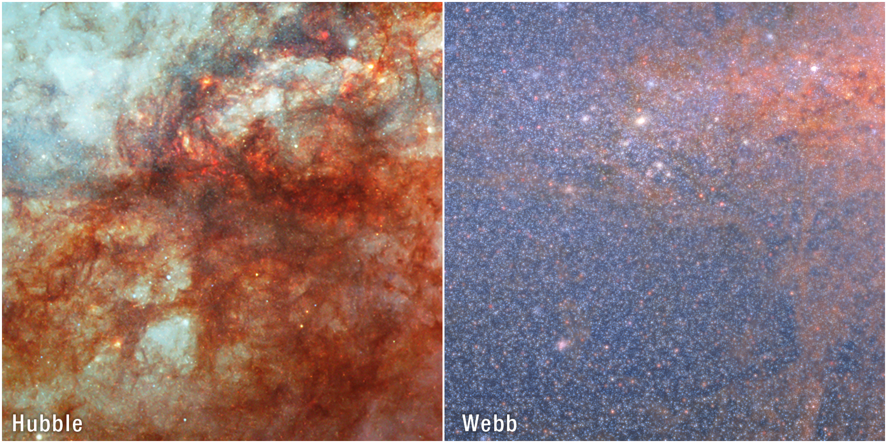 M82 Cigar Galaxy (Hubble/Webb Side-by-Side) - NASA Science