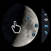 Captura de pantalla de la Guía diaria de la Luna de la NASA