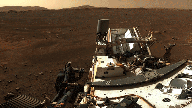 Zoom into the millions of names on the Send Your Name to Mars microchip on Mars Perseverance.