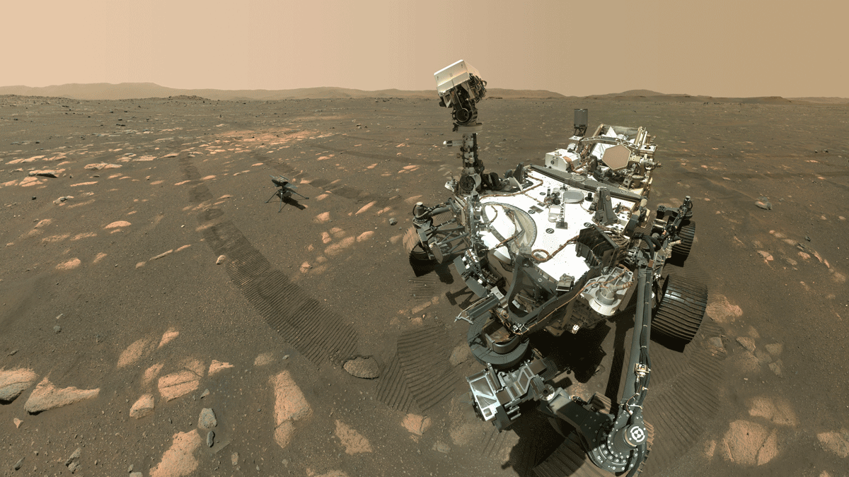 Perseverance's Selfie with Ingenuity