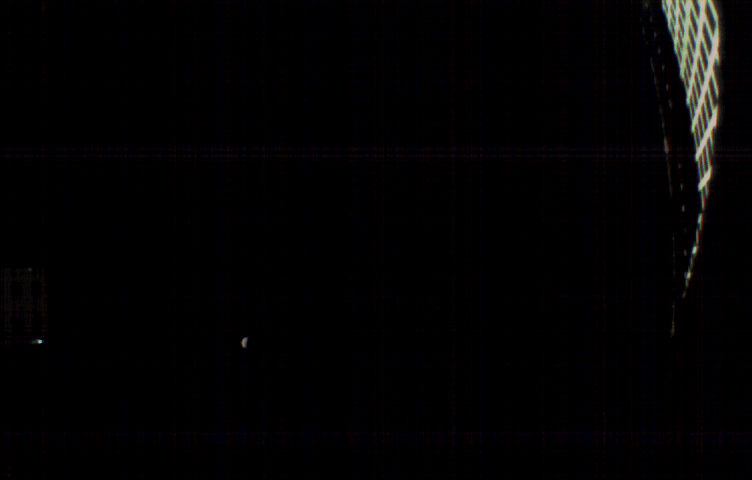 MarCO-B, one of the experimental Mars Cube One (MarCO) CubeSats, took these images as it approached Mars, just before NASA's InSight spacecraft landed on the planet.