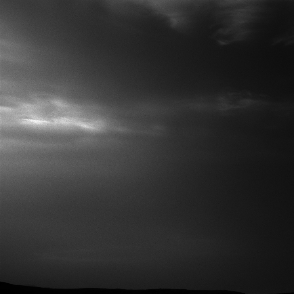 Drifting clouds on Mars