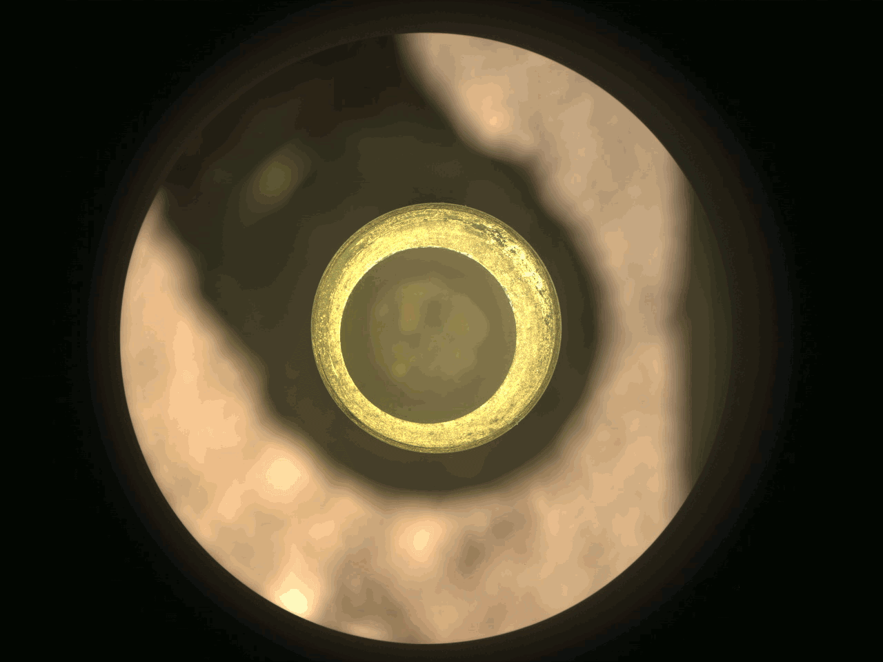 Mars sample in tube, animated view