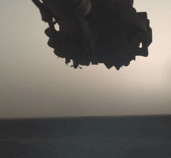 NASA's InSight lander snapped a series of images of the Sun rising and setting on Mars using the camera on its robotic arm on April 10, 2022, the 1,198th Martian day, or sol, of the mission.