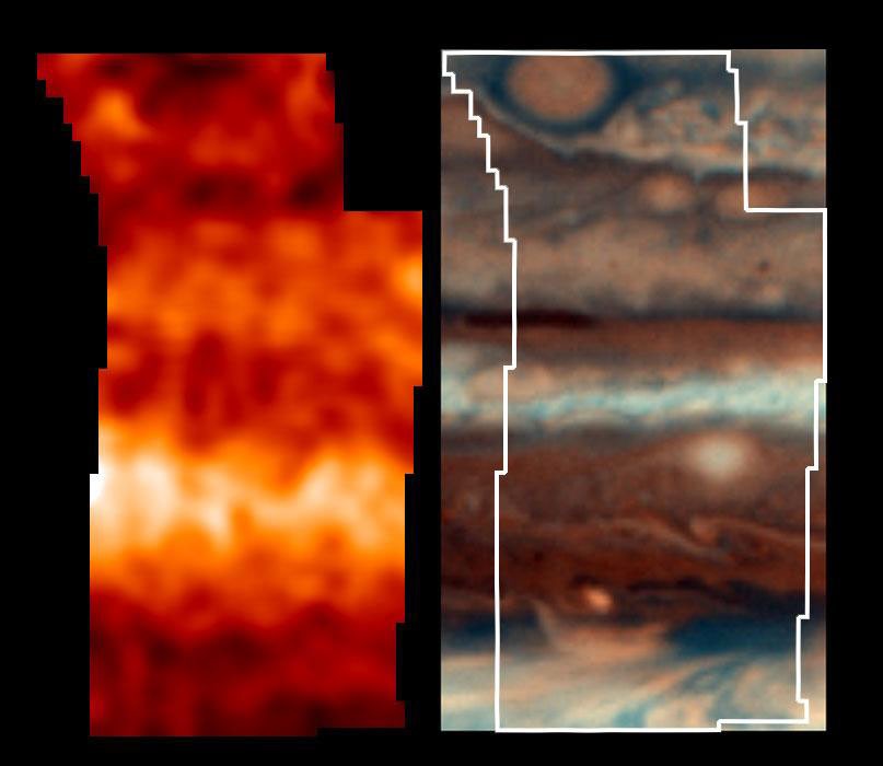 Jupiter Climate Map Jupiter's Temperatures-Broad Latitude - NASA Science