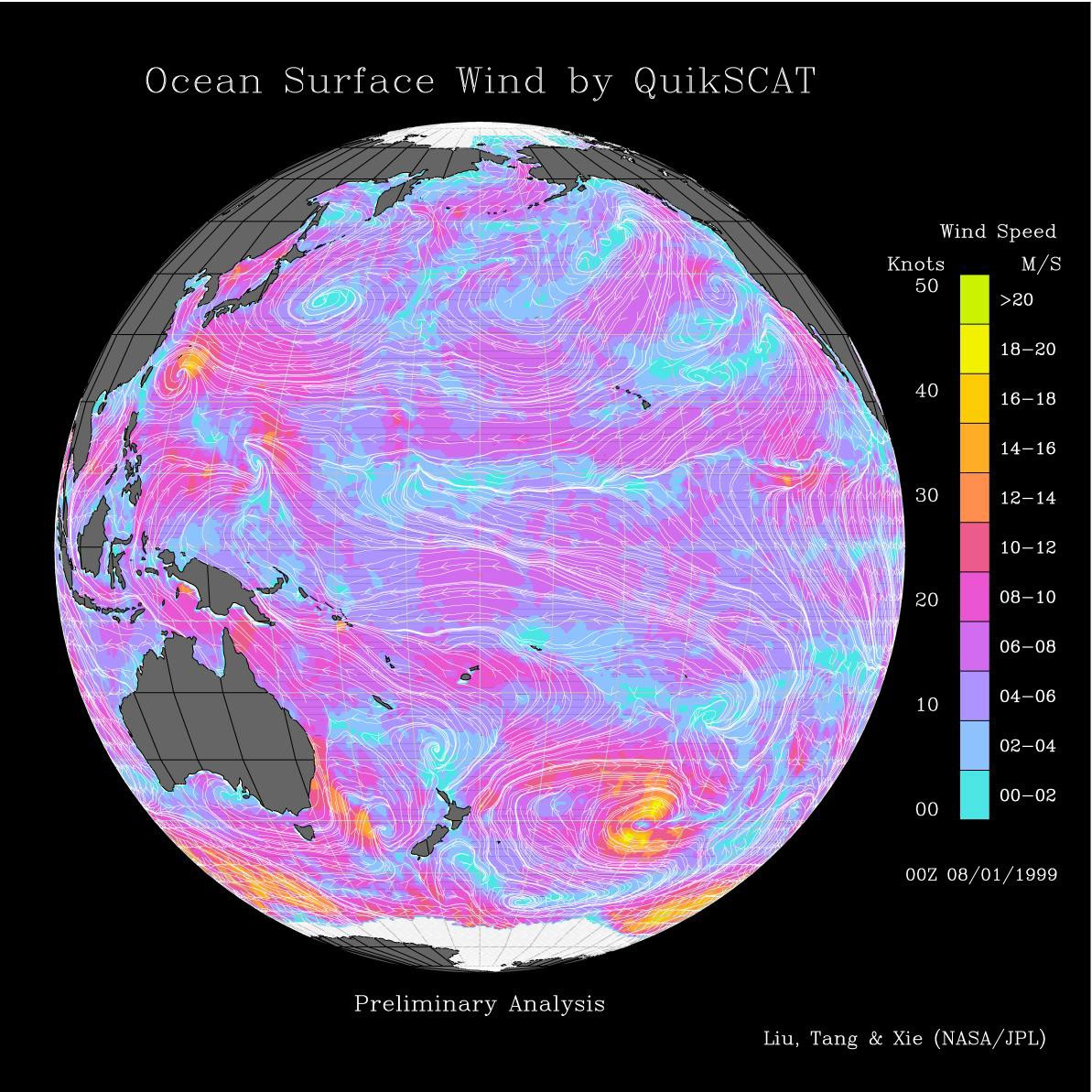 Pacific Ocean Surface Winds from QuikScat - NASA Science