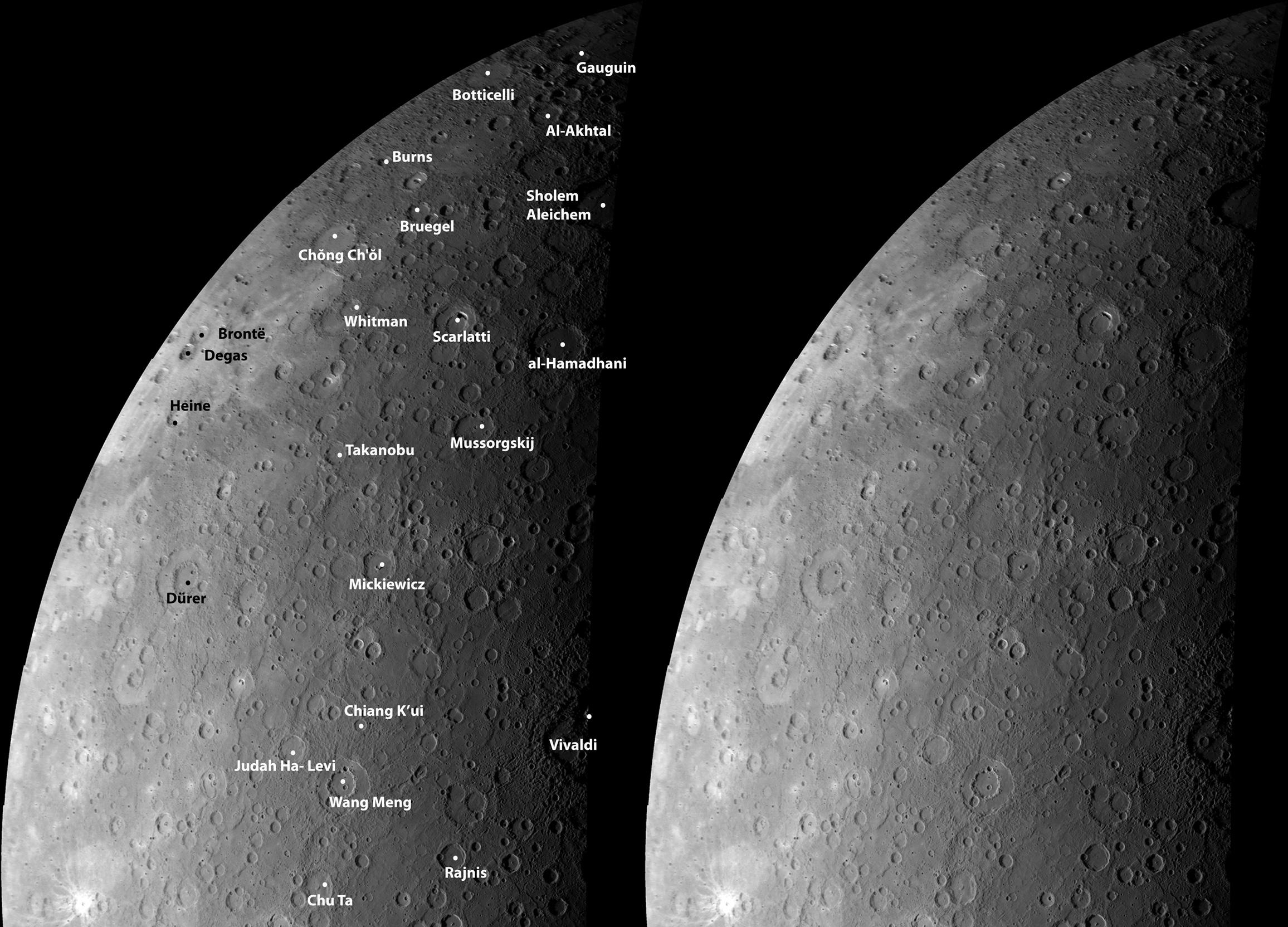 Mercury's Craters from a New Perspective - NASA Science, image size:2312x1664
