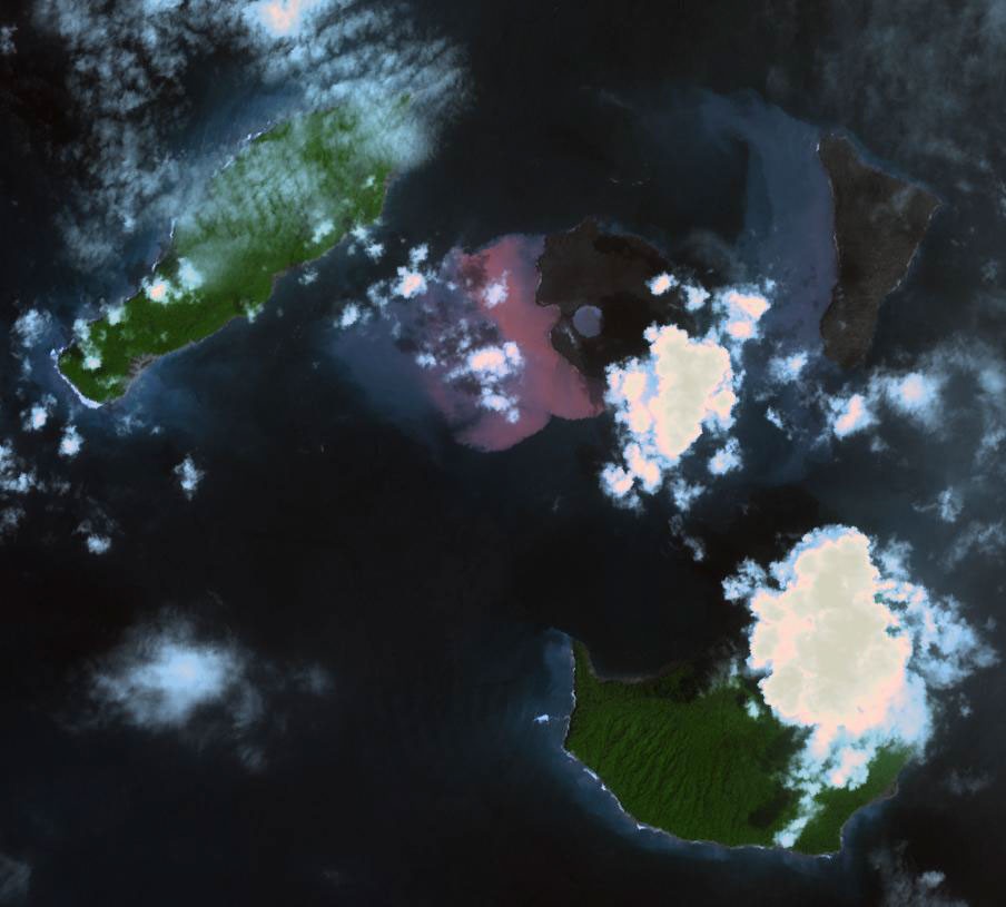 ASTER Images Post-eruption Anak Krakatau Volcano - NASA Science