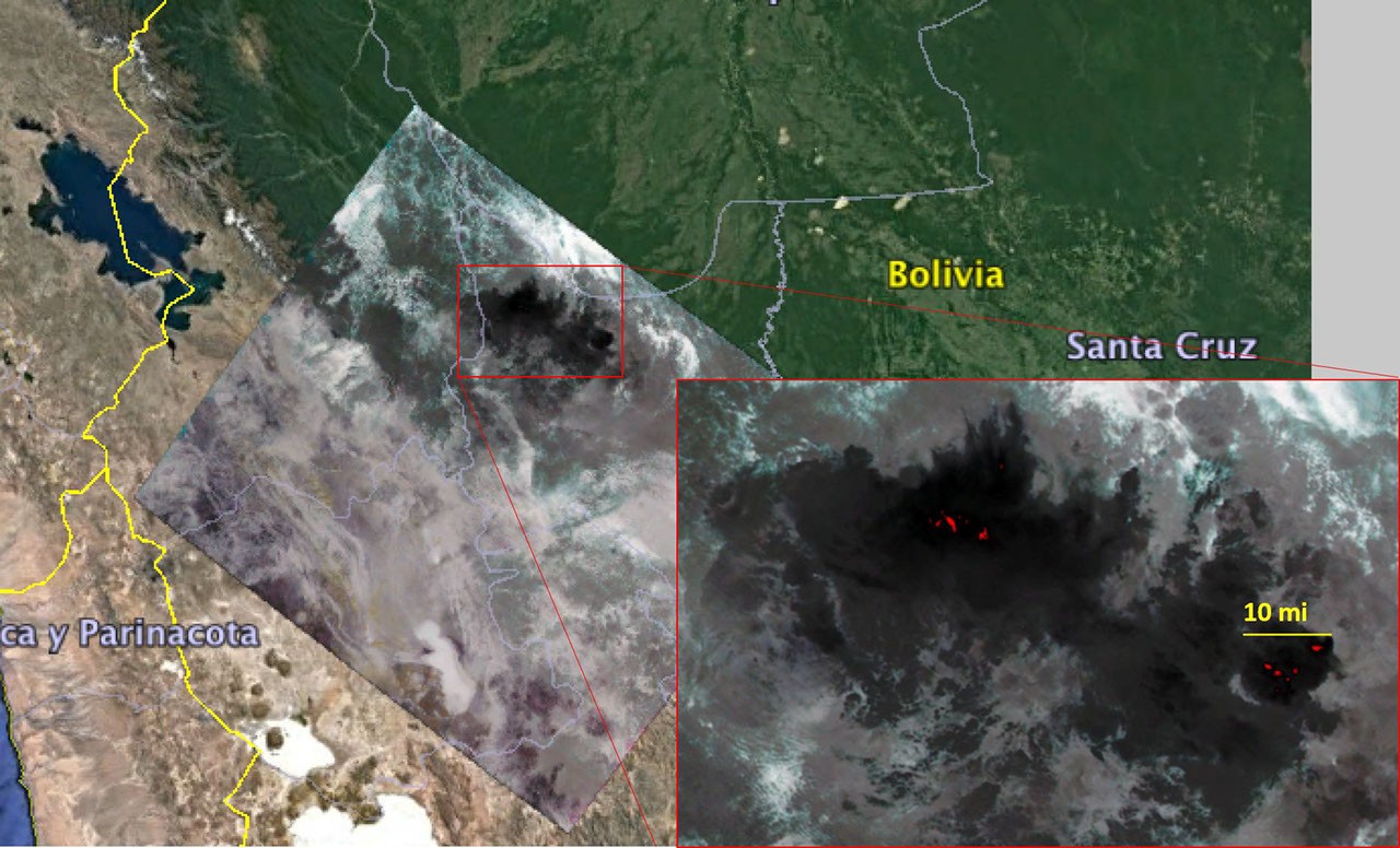 Amazon Fires Seen by NASA's ECOSTRESS - NASA Science