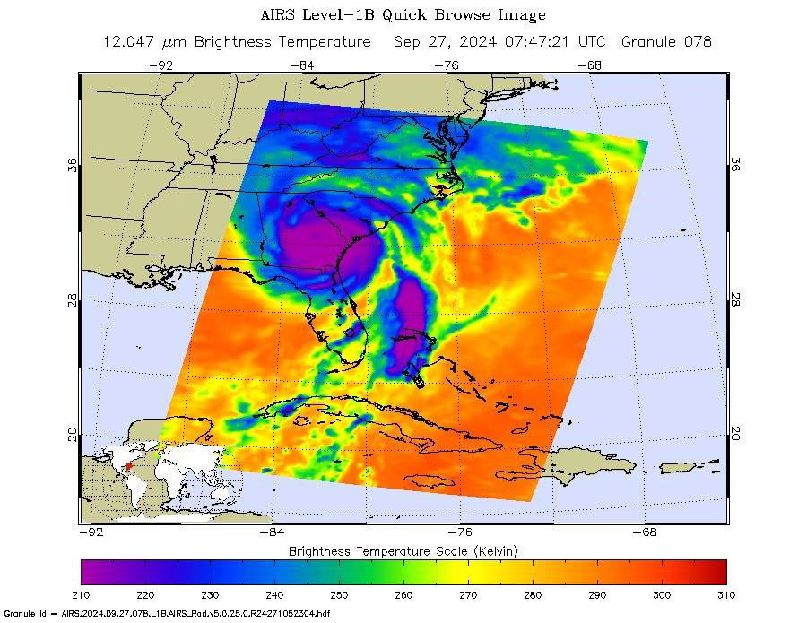 NASA's AIRS Instrument Captures Hurricane Helene - NASA Science