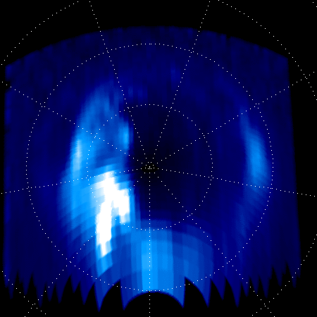 Ultraviolet image of Saturn's North Pole