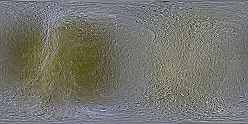 Color Map of Rhea (2014) - NASA Science